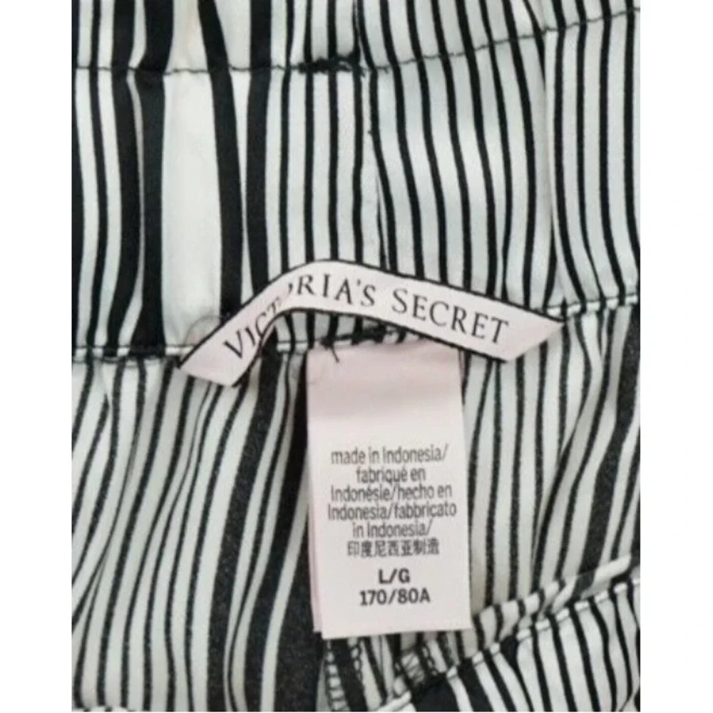Victoria Secret‎ Silky Striped Wide Leg Lounge Pants Women's Large - Picture 3 of 3